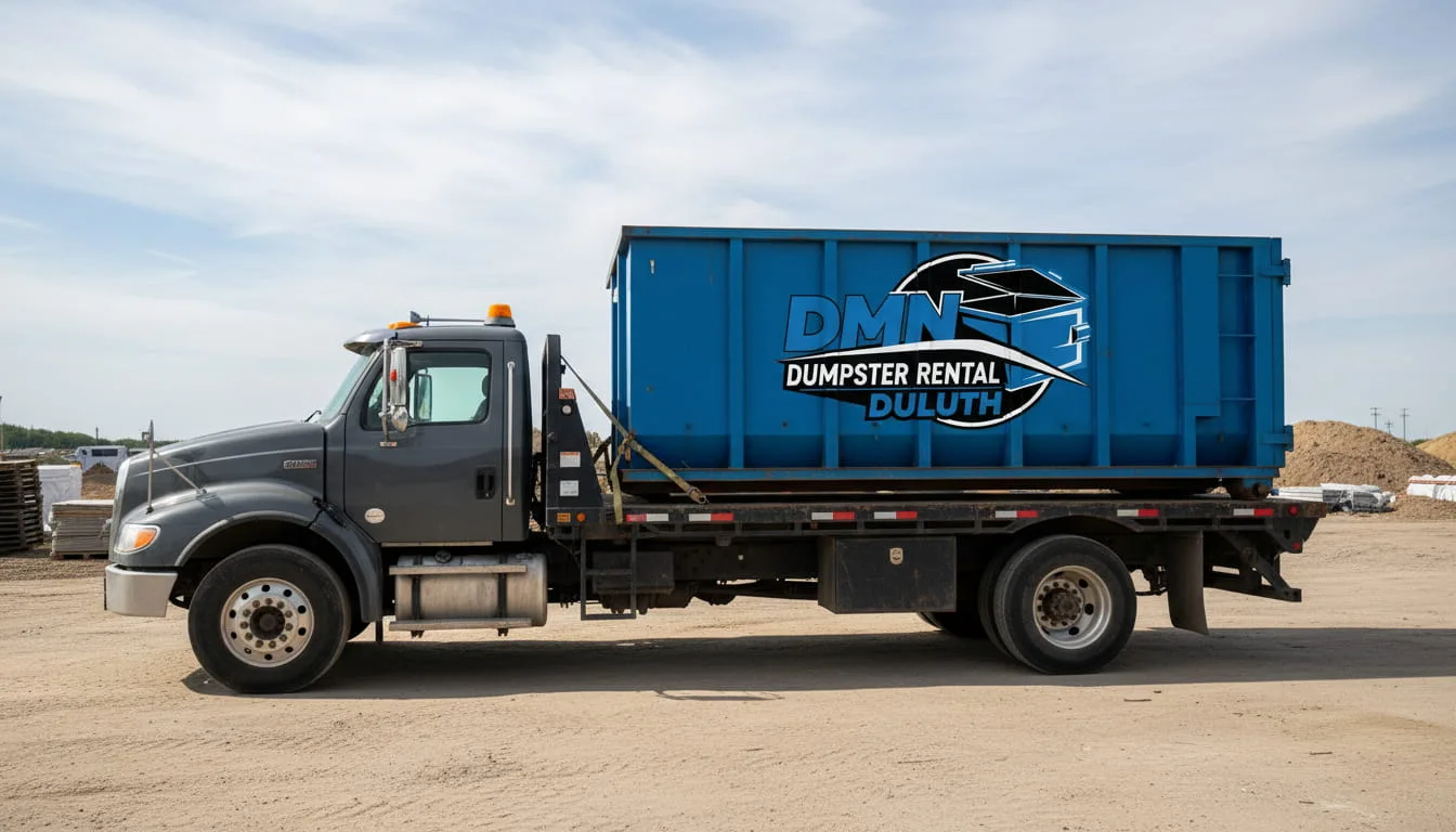 Dumpster truck DMN Dumpster Rental Duluth