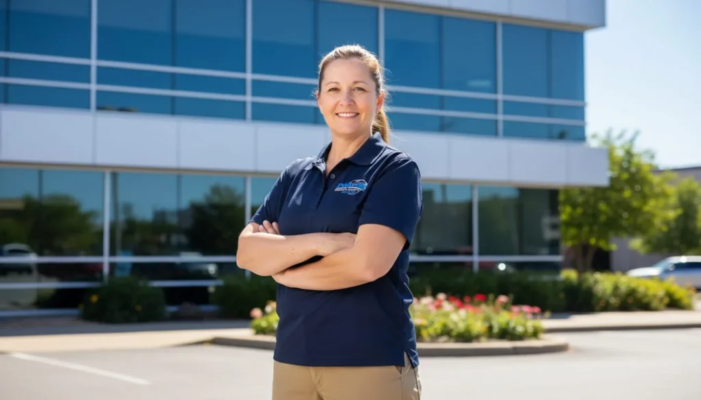 Staff with truck DMN Dumpster Rental Duluth