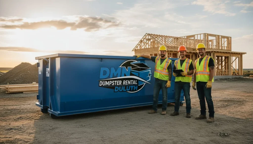 Staff with truck DMN Dumpster Rental Duluth