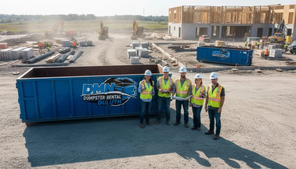 Staff with truck DMN Dumpster Rental Duluth